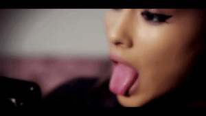 ariana grande tongue gif