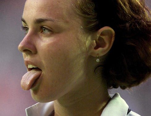 Martina Hingis Tongue