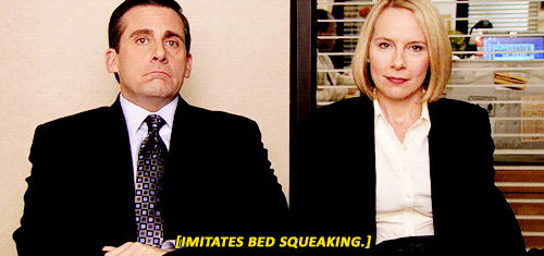 Michael and Holly Bed Squeaking Gif
