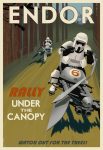 Star Wars Art Deco Travel Poster Endor
