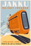Star Wars Art Deco Travel Poster Jakku