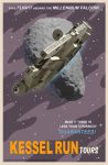 Star Wars Art Deco Travel Poster Kessel Run